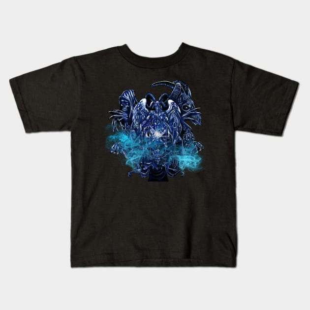 Baphomet Satanist Goat Skeleton King Demon Gothic Kids T-Shirt by theperfectpresents